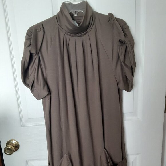 Zara Size Medium Turtle Neck Olive Green Dress. - Picture 1 of 6